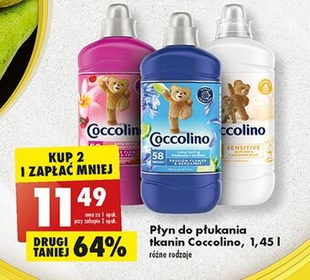 Biedronka Płyn do płukania sensitive almond & cashmere coccolino oferta