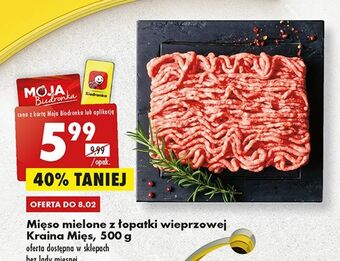 Biedronka Mięso mielone z łopatki wieprzowej kraina mięs oferta