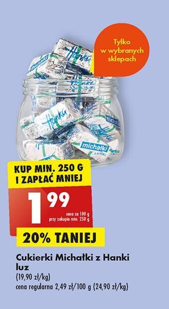 Biedronka Cukierki z hanki śnieżka michałki oferta