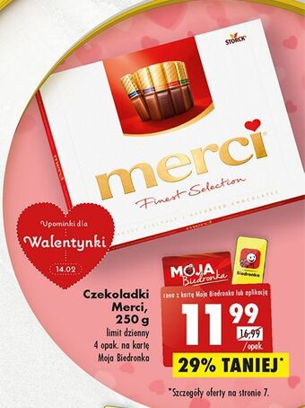 Biedronka Bombonierka czerwona storck merci oferta