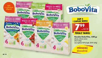 Biedronka Kaszka mleczno-ryżowa truskawkowa bobovita oferta
