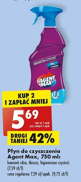 Biedronka Płyn do czysczenia higieniczna czystość agent max oferta