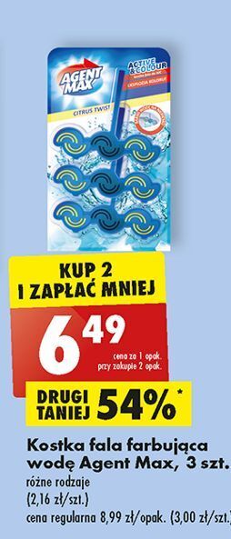 Biedronka Zawieszka do wc citrus twist agent max active & colour oferta