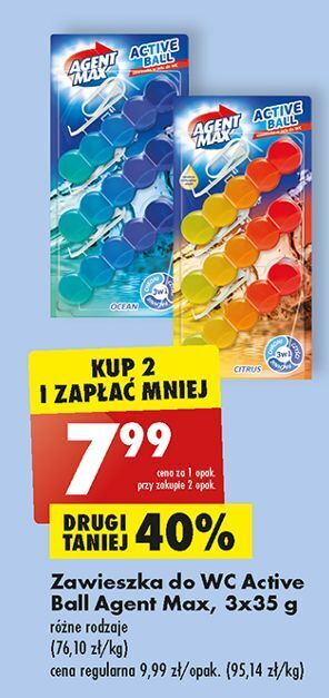 Biedronka Zawieszka niebieska agent max active ball oferta