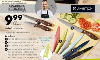 Biedronka Nóż obierak 8 cm + nóż do pomidorów 11.5 ambition oferta