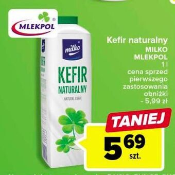 Carrefour Kefir naturalny milko oferta