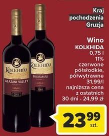 Carrefour Wino kolkhida alazani valley red semi sweet oferta