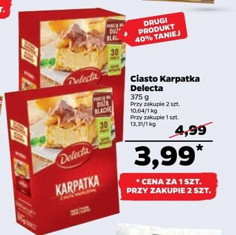 Netto Ciasto karpatka z nutą waniliową delecta oferta
