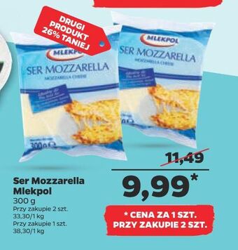 Netto Ser mozzarella - kostka mlekpol oferta