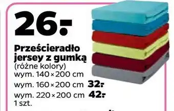 Netto Prześcieradło jersey z gumką 140 x 200 cm oferta