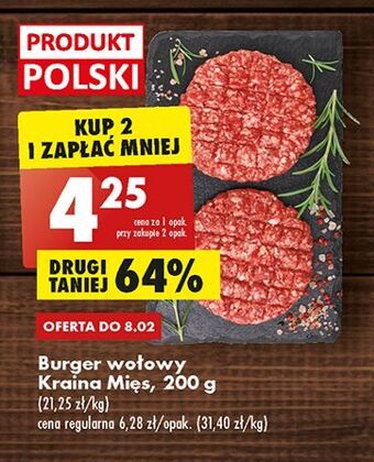 Biedronka Burger wołowy kraina mięs oferta