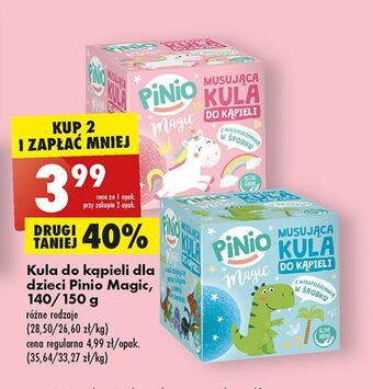 Biedronka Kula musująca do kąpieli z zabawką dinozaur pinio magic oferta