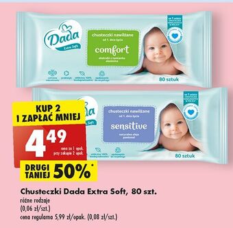 Biedronka Chusteczki wilgotne comfort dada extra soft oferta