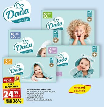 Biedronka Pieluszki dla dzieci 5 dada extra soft oferta
