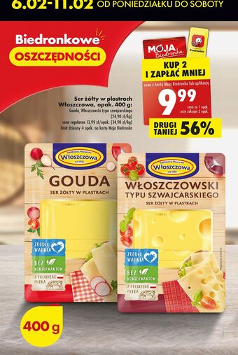 Biedronka Ser włoszczowski typu szwajcarskiego włoszczowa oferta