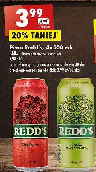 Biedronka Piwo redd's cranberry oferta