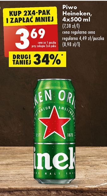 Biedronka Piwo heineken oferta