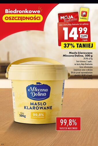 Biedronka Masło klarowane mleczna dolina oferta