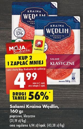 Biedronka Salami klasyczne kraina wędlin oferta