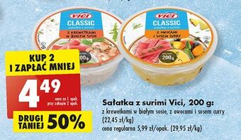 Biedronka Sałatka surimi z krewetkami w białym sosie vici oferta