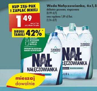 Biedronka Woda delikatnie gazowana nałęczowianka oferta