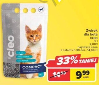 Carrefour Cleo Żwirek dla kota 5l oferta