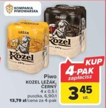 Carrefour Kompania Piwowarska Piwo Kozel Ležák, černý 0,5l oferta