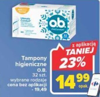 Carrefour O.B. Tampony higieniczne 32szt. oferta