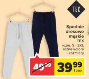 Carrefour TEX Spodnie dresowe męskie rozm. S-3XL oferta