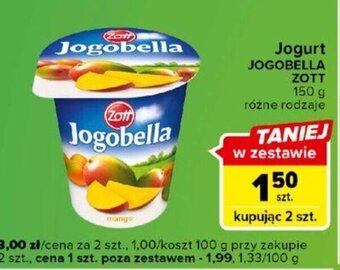 Carrefour Zott Jogurt Jogobella 150g oferta