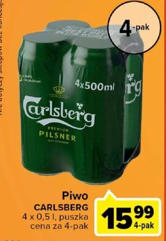 Carrefour Carlsberg Piwo 0,5l oferta