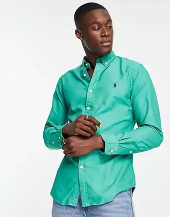 ASOS Polo ralph lauren – zielona farbowana koszula oxford o dopasowanym kroju oferta