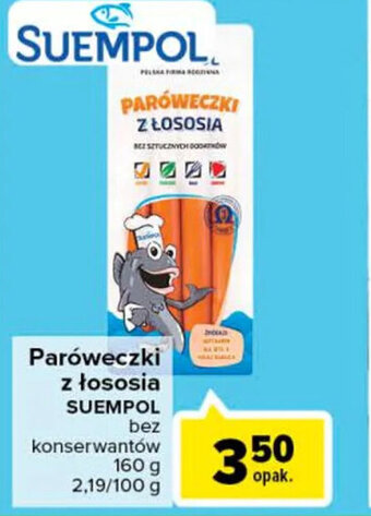 Carrefour Suempol Paróweczki z łososia 160g oferta
