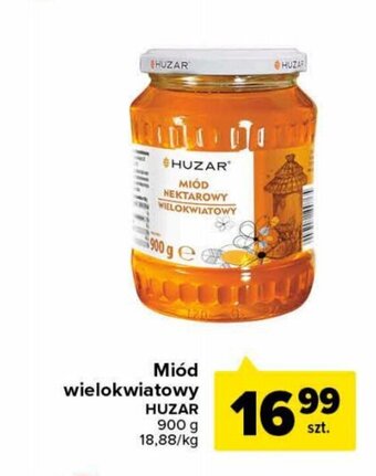 Carrefour Huzar Miód wielokwiatowy 900g oferta