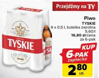 Carrefour Tyskie Piwo 0,5l oferta