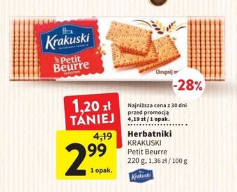 Intermarche Herbatniki krakuski petit beurre oferta