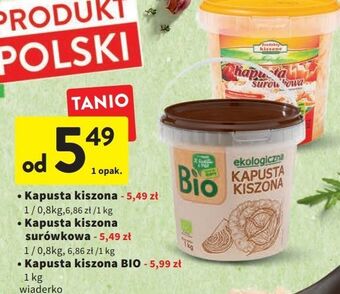 Intermarche Kapusta kiszona bio z sadów i pól oferta