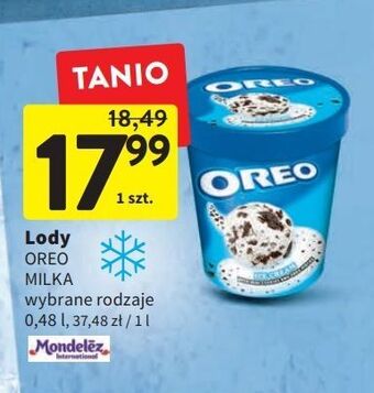 Intermarche Lody z kawałkami ciastek oreo ice cream oferta