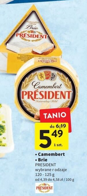 Intermarche Ser brie naturalny president oferta