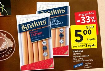 Intermarche Parówki z piersi kurczaka krakus animex oferta