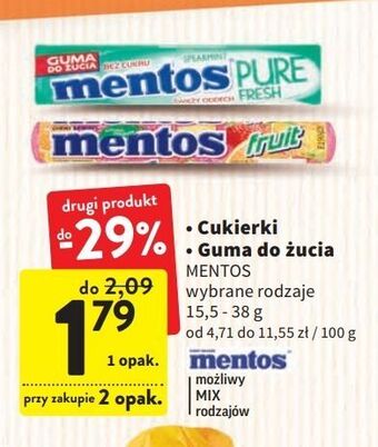 Intermarche Dropsy fruit mentos classic oferta
