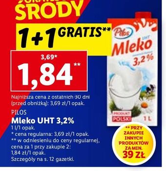 Lidl Mleko 3.2% pilos oferta