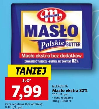 Lidl Masło ekstra mlekovita polskie oferta