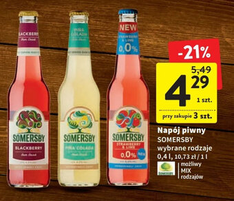Intermarche Somersby napój piwny 0,4l oferta