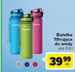 Carrefour Butelka filtrująca city 500 ml niebieska aquaphor oferta