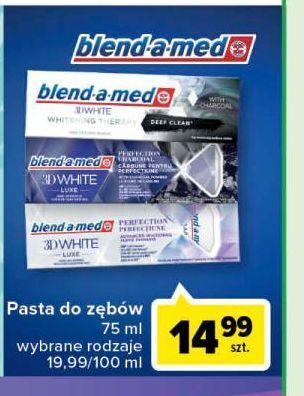Carrefour Pasta do zębów perfection blend-a-med 3d white luxe oferta