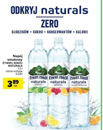 Carrefour Woda z nutą maliny i cytryny zero żywiec zdrój naturals oferta
