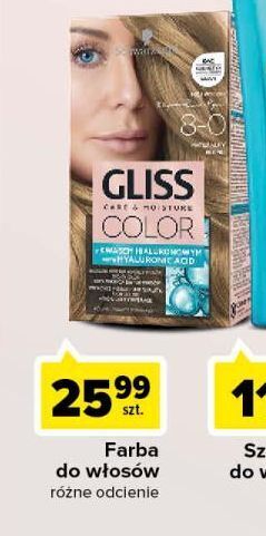 Carrefour Krem koloryzujący do włosów 8-0 naturalny blond gliss kur care & moisture color oferta