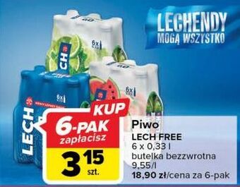 Carrefour Piwo lech free limonka z miętą oferta