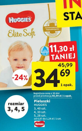 Intermarche Huggies pieluszki oferta